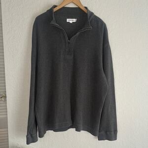 Calvin Klein Grey Sweater 1/4 Zip Pullover Mens XXL Collegiate Sporty Preppy
